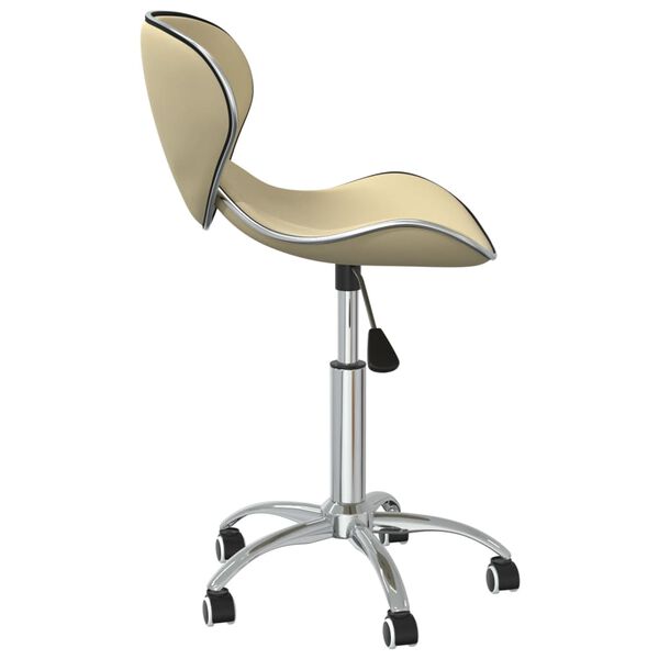 vidaXL Chaises pivotantes à manger lot de 6 crème similicuir