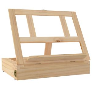 vidaXL Chevalet de table avec tiroir 33,5x25,5x7 cm bois massif de pin