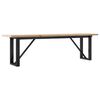 vidaXL Table basse cadre en O 160x40x45,5 cm bois de pin massif acier