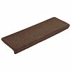 vidaXL Tapis d'escalier 30 pi&egrave;ces 65 x 21 x 4 cm Marron caf&eacute; Bord rectangulaire