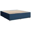 vidaXL Sommier &agrave; lattes de lit avec matelas Bleu 200x200 cm Tissu