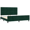 vidaXL Cadre de lit sans matelas vert fonc&eacute; 160x200 cm velours