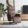 vidaXL Fauteuil inclinable avec repose-pieds marron similicuir