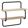 vidaXL &Eacute;tag&egrave;re murale &agrave; 2 niveaux Ch&ecirc;ne Sonoma 60 x 24,5 x 61 cm