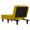 vidaXL Chaise longue jaune velours