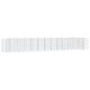 vidaXL Lit sur&eacute;lev&eacute; &agrave; gabions arqu&eacute; 600x100x100 cm Fer galvanis&eacute;