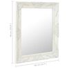 vidaXL Miroir mural style baroque 50x60 cm Blanc