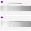 vidaXL Bordure de Pelouse 4 pcs Argent 450 x 0,05 x 15 cm