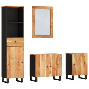 vidaXL Ensemble de meubles de salle de bain 4 pcs bois massif d'acacia
