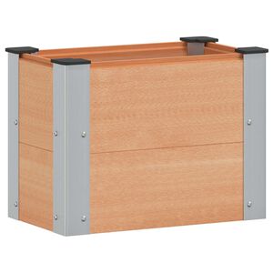 vidaXL Jardini&egrave;re sur&eacute;lev&eacute;e Marron 50 x 30 x 36 cm WPC et Aluminium