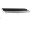 vidaXL Auvent automatique et capteur de vent/LED 500x300 cm Anthracite