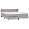 vidaXL Sommier &agrave; lattes de lit avec matelas Gris clair 160x200cm Tissu