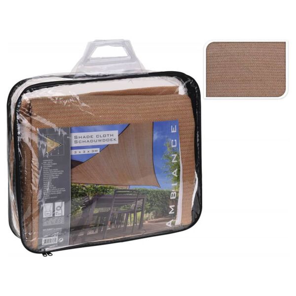 ProGarden Toile d'ombrage 3x3x3 m sable triangulaire