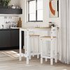 vidaXL Chaises de bar lot de 2 blanc bois de pin solide