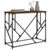 vidaXL Table console ch&ecirc;ne fum&eacute; 100x40x80 cm bois d'ing&eacute;nierie