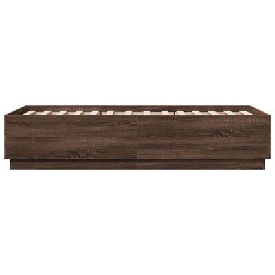 vidaXL Cadre de lit chêne marron 75x190 cm bois d'ingénierie