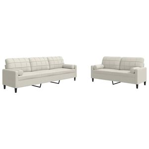 vidaXL Ensemble de canap&eacute;s 2 pcs avec coussins et traversins velours
