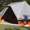 vidaXL Tente Tipi familiale Tipi Gris et orange 680 x 430 x 270 cm