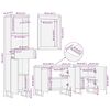 vidaXL Ensemble de mobilier de salle de bain avec tiroir 4 pcs Blanc