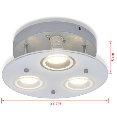 Plafonnier Rond LED avec 3 ampoules