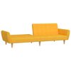 vidaXL Canap&eacute;-lit &agrave; 2 places Jaune Tissu