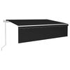 vidaXL Auvent automatique r&eacute;tractable avec store 6x3 m Anthracite