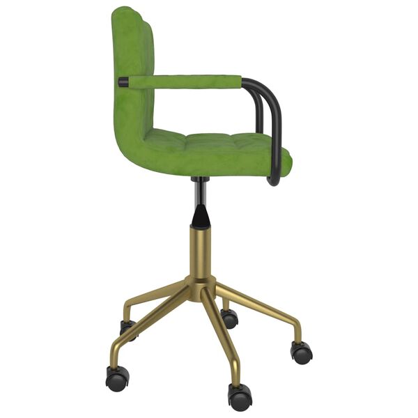 vidaXL Chaises pivotantes &agrave; manger lot de 2 vert clair velours