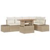 vidaXL Ensemble de canap&eacute; de jardin 6 pc Beige 100 x 55 x 73 cm