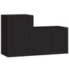 vidaXL Ensemble de meubles TV 2 pcs noir bois d'ing&eacute;nierie