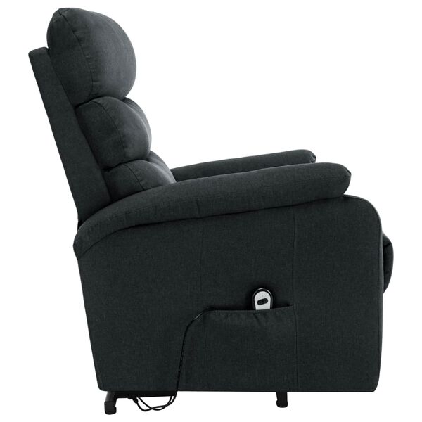 vidaXL Fauteuil de massage inclinable Gris foncé Tissu