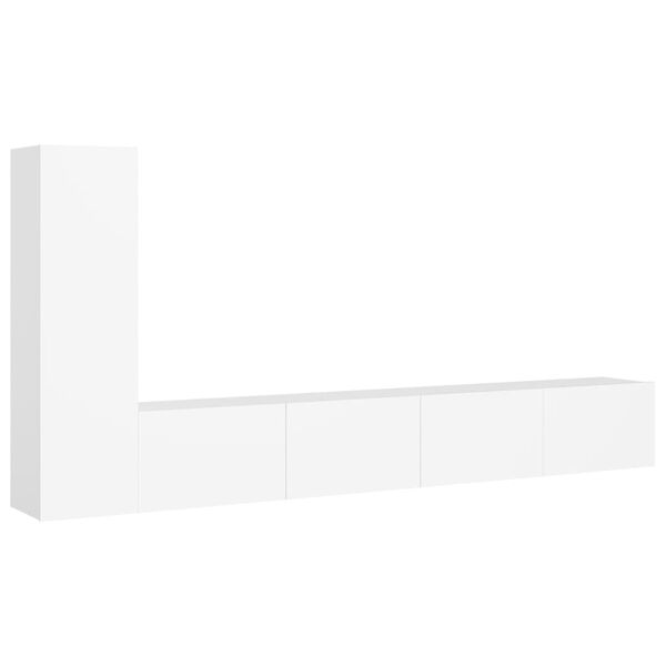 vidaXL Ensemble de meubles TV 3 pcs Blanc Bois d'ing&eacute;nierie