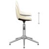 vidaXL Chaises pivotantes &agrave; manger lot de 6 Cr&egrave;me Tissu