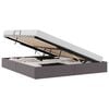 vidaXL Cadre de lit ottoman Gris 160 x 200 cm Simili cuir