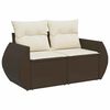 vidaXL Salon de jardin avec coussins 5 pcs marron r&eacute;sine tress&eacute;e