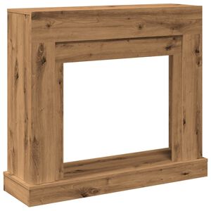 VidaXL Cadre de chemin&eacute;e ch&ecirc;ne artisanal 100x30x87,5cm bois ing&eacute;nierie