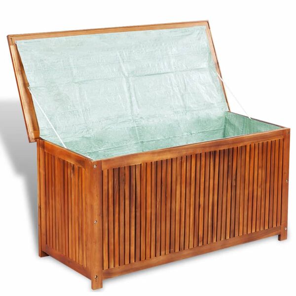 vidaXL Bo&icirc;te de rangement de jardin 117x50x58 cm Bois d'acacia solide