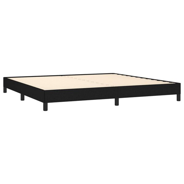 vidaXL Cadre de lit sans matelas noir 200x200 cm tissu