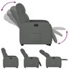 vidaXL Fauteuil inclinable Gris fonc&eacute; Tissu
