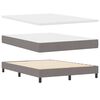 vidaXL Lit &agrave; ressorts avec matelas Taupe 200 x 160 cm Polyester