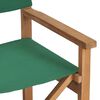 vidaXL Chaises de metteur en sc&egrave;ne lot de 2 Bois de teck massif Vert