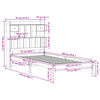 vidaXL Lit biblioth&egrave;que sans matelas 75x190 cm bois de pin massif