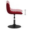 vidaXL Chaise pivotante de salle &agrave; manger Rouge bordeaux Velours