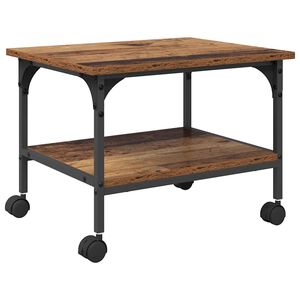 vidaXL Support d'imprimante Bois Ancien 50 x 40 x 38 cm