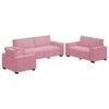 vidaXL Ensemble de canap&eacute;s 3 pcs avec coussins Rose Velours