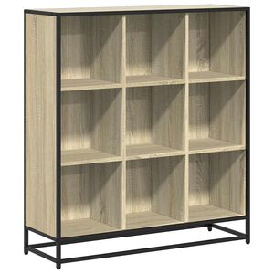vidaXL Biblioth&egrave;que ch&ecirc;ne sonoma 97,5x33x107,5cm bois ing&eacute;nierie m&eacute;tal