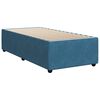vidaXL Sommier &agrave; lattes de lit avec matelas bleu 90x200 cm velours