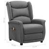 vidaXL Fauteuil de massage inclinable Gris clair Tissu