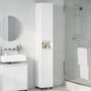 vidaXL Cabinet de salle de bain Blanc brillant 30,5 x 30 x 195 cm