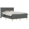 vidaXL Cadre de lit avec matelas Gris fonc&eacute; 120 x 200 cm Tissu