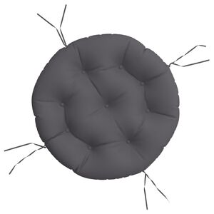 vidaXL Coussin rond anthracite &Oslash; 60 x11 cm tissu oxford